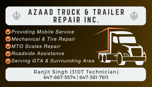 Azaad Truck & Trailer Repair Inc (Mobile)