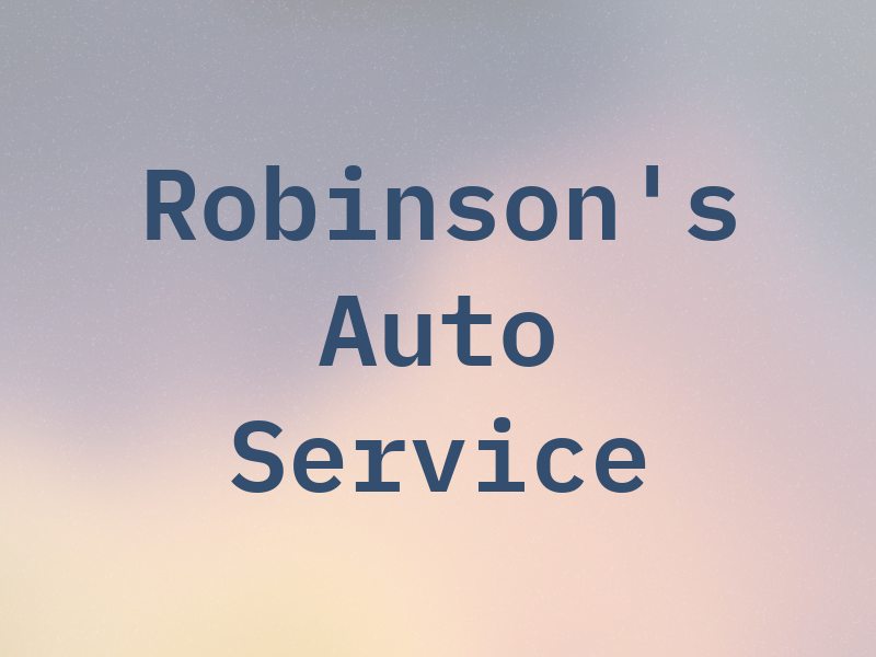 Robinson's Auto Service