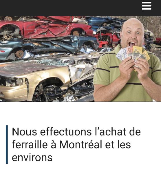 Auto Ferraille Scrap Montreal Remorquage