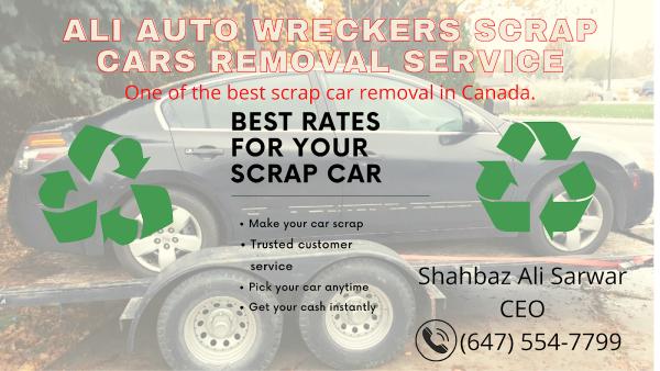 Ali Scrap Cars Removal| Mississauga