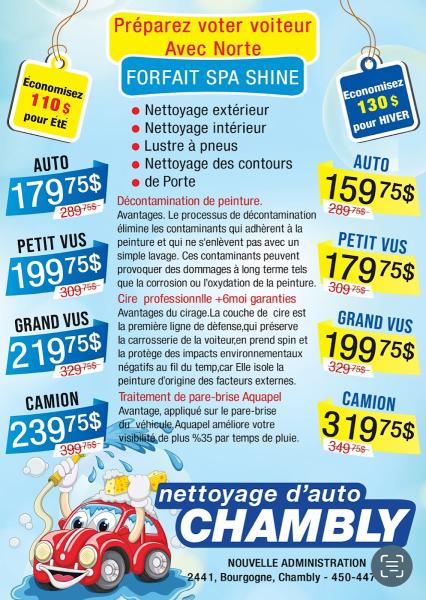 Nettoyage d'Auto Chambly