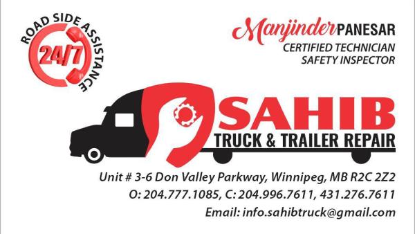 Sahib Truck & Trailer Repair Shop 24/7 Roadside Service