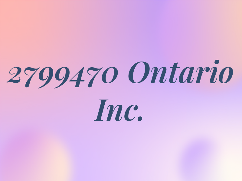 2799470 Ontario Inc.