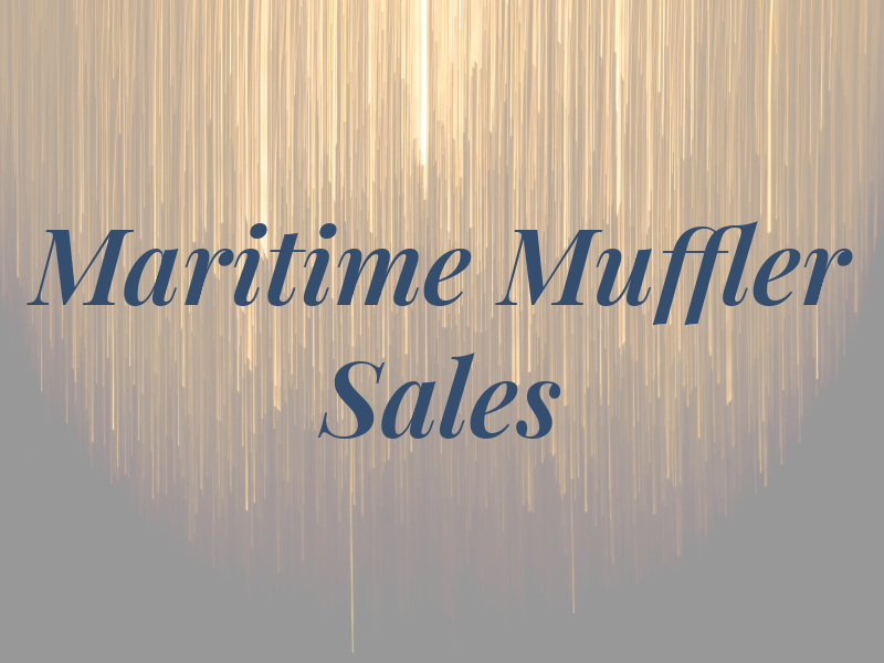 Maritime Muffler Sales