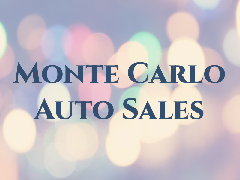 Monte Carlo Auto Sales Ltd