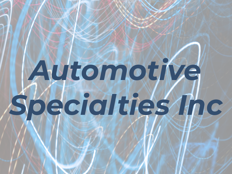 Automotive Specialties Inc