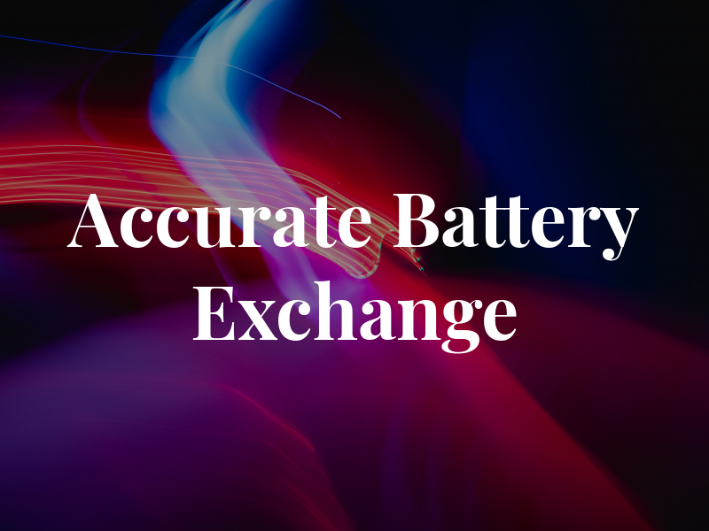 Accurate Battery Exchange