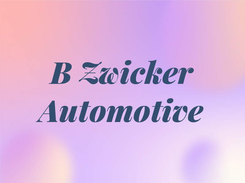 B Zwicker Automotive