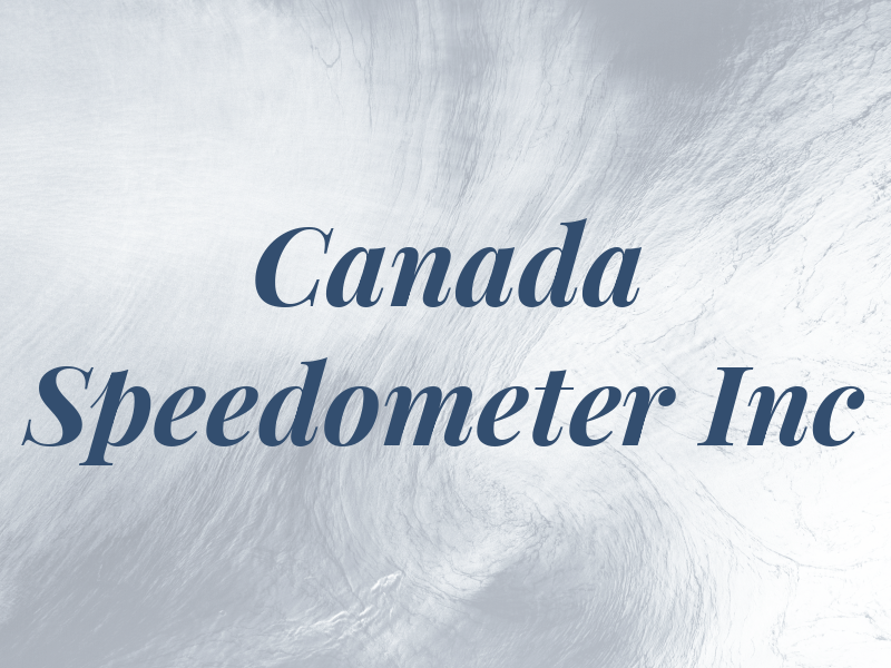 Canada Speedometer Inc