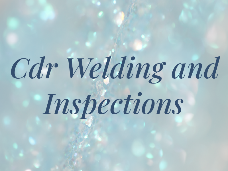 Cdr Welding and Inspections