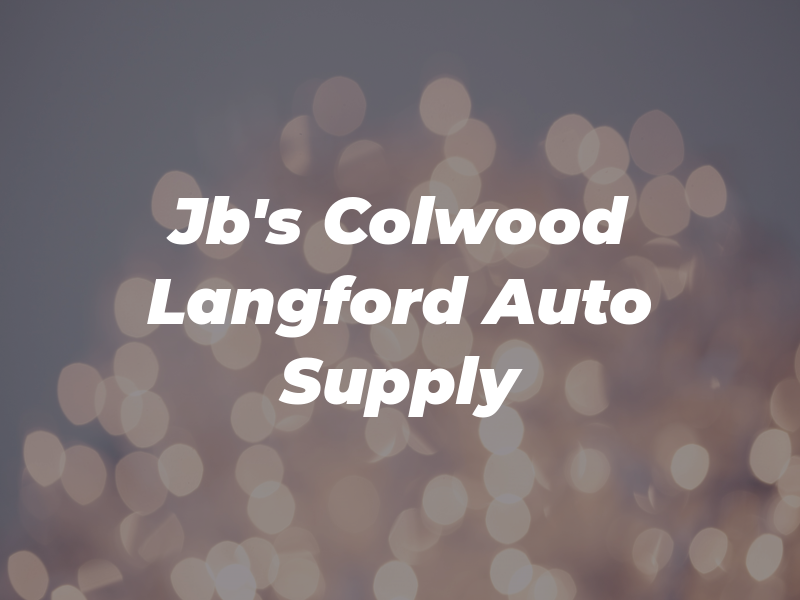 Jb's Colwood Langford Auto Supply
