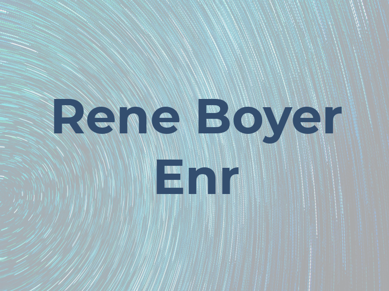Rene Boyer Enr