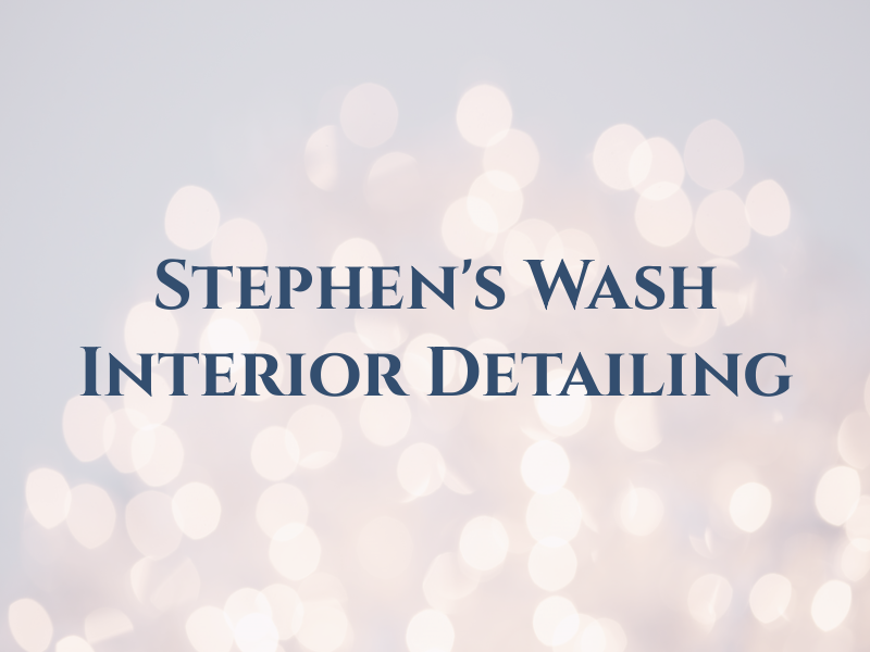 Stephen's Car Wash and Interior Detailing