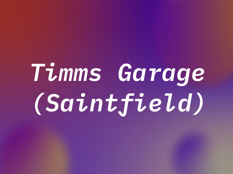 Timms Garage (Saintfield)