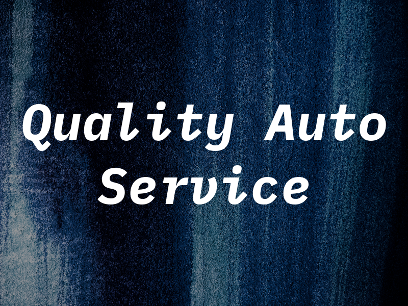 Top Quality Auto Service