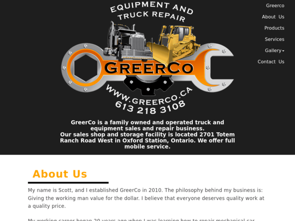Greerco Mobile Equipment and Truck Repair
