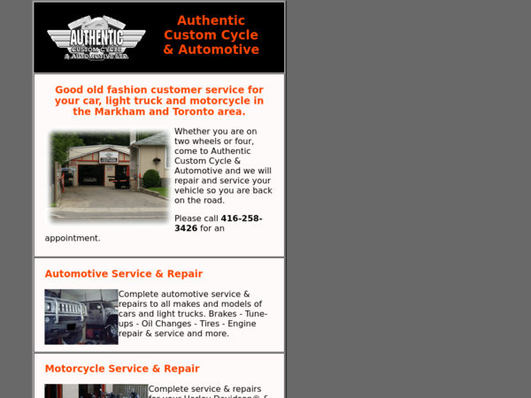 Authentic Custom Cycle & Automotive Ltd