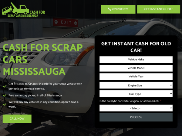 Cash For Scrap Cars Mississuaga